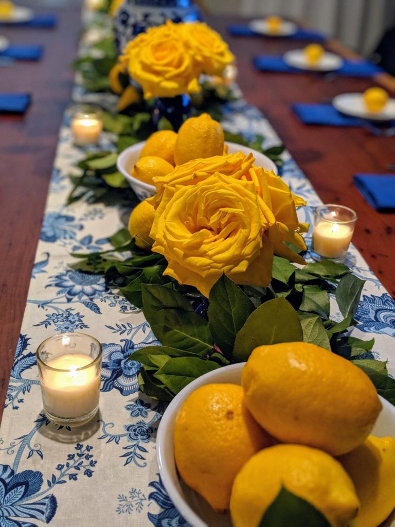 Summer Dinner party Tablescape