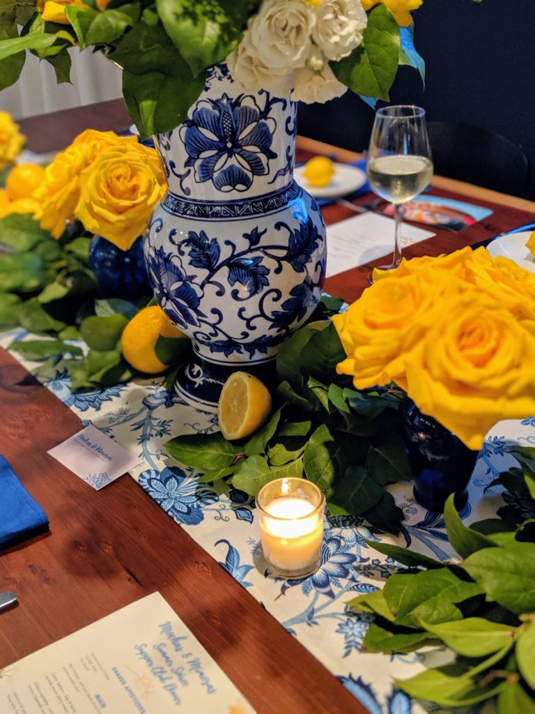 Summer tablescape, dinner party table ideas