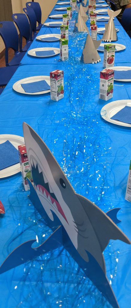 Boys shark theme party