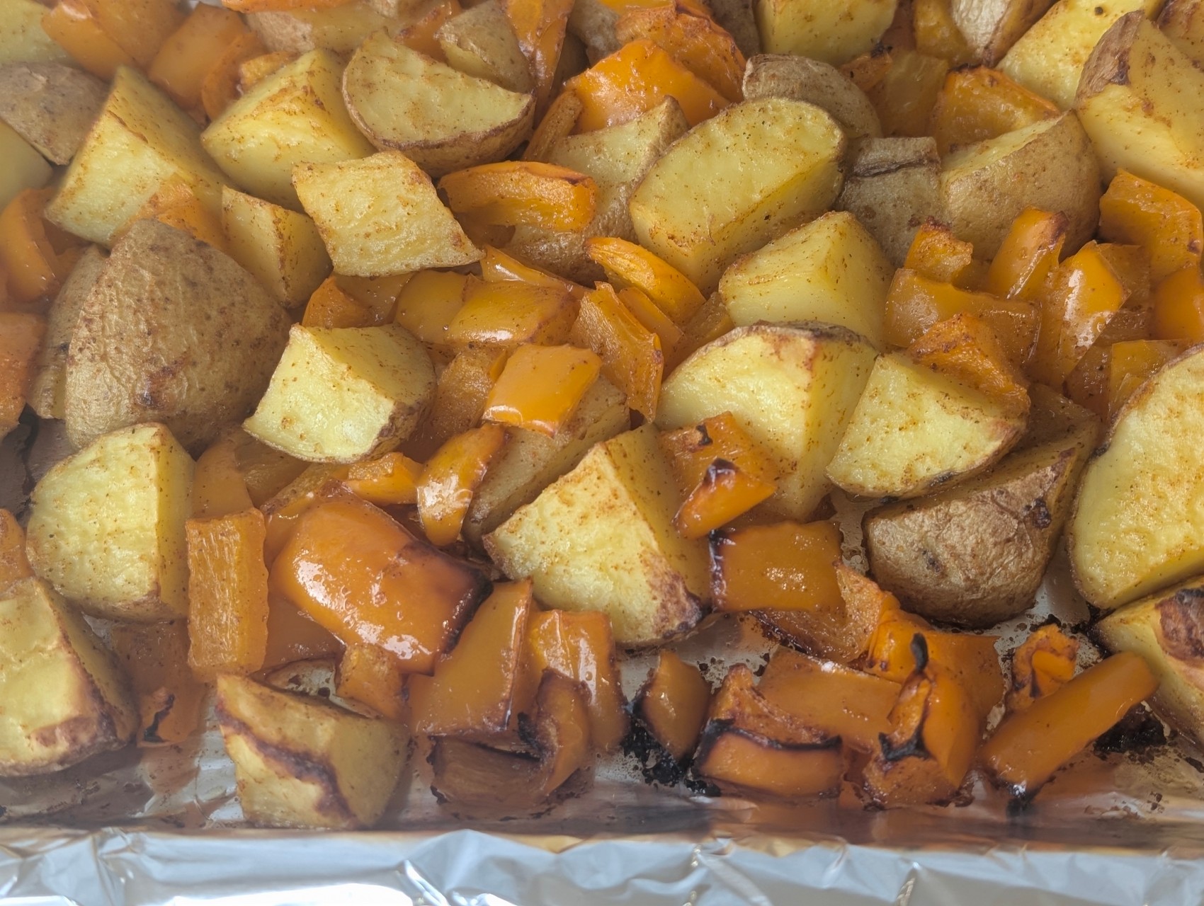 Air Fryer Breakfast Potatoes with Bell Peppers