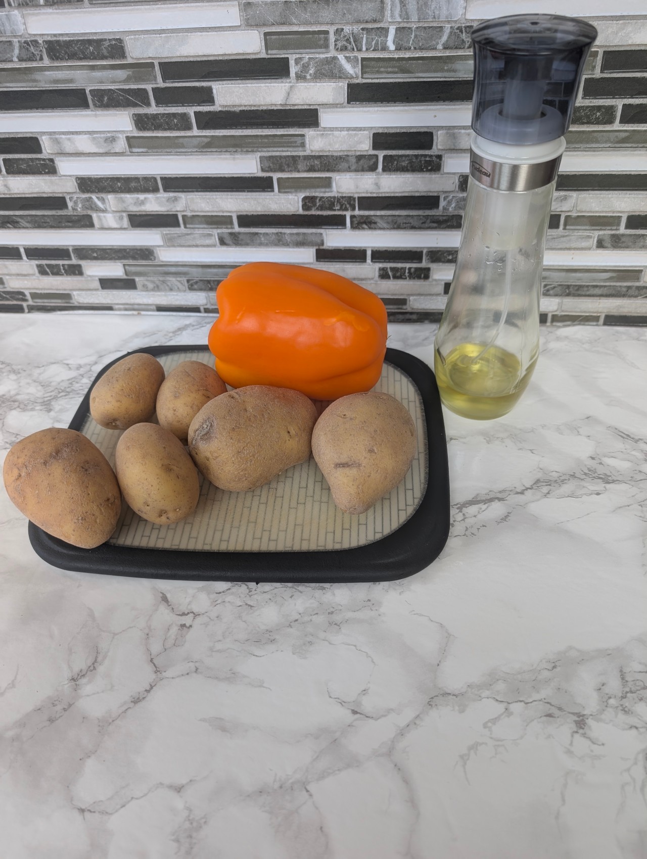 Air Fryer Breakfast Potatoes with Bell Peppers