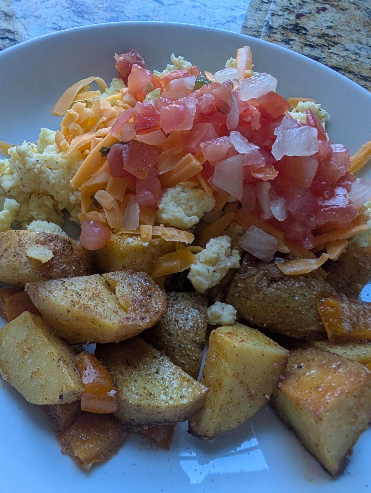 Air Fryer Breakfast Potatoes with Bell Peppers